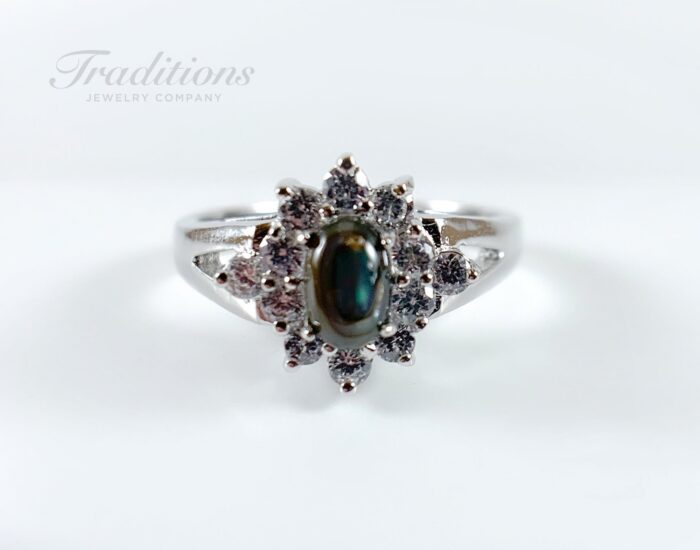 Genuine Abalone Sterling Silver Ring - Image 3