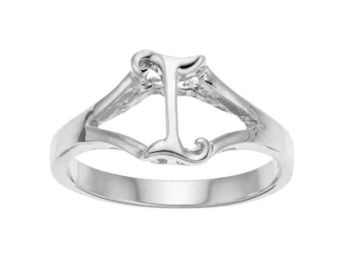 Sterling Silver Initial I Ring - Image 2