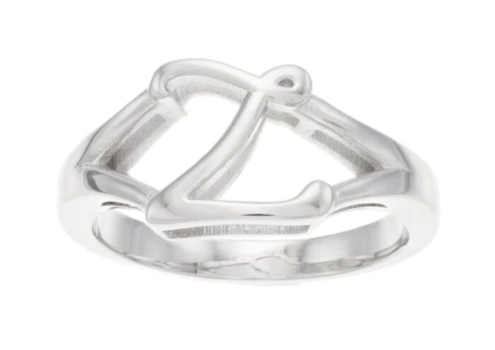 Sterling Silver Initial Z Ring - Image 2