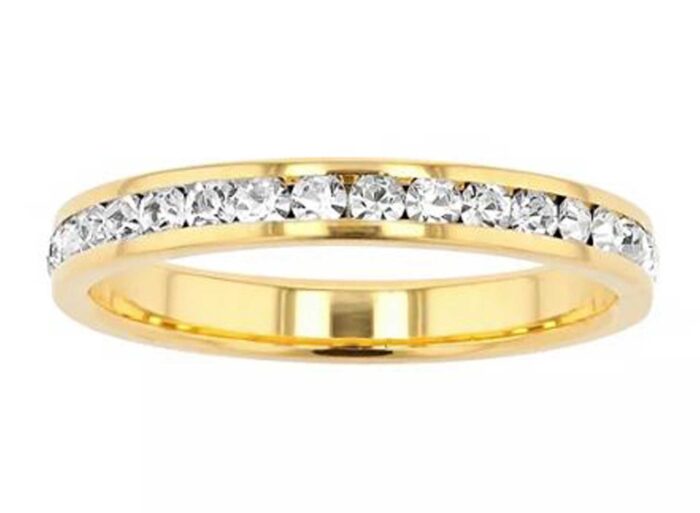 Birthstone Eternity Ring in 18K Gold Over Sterling Silver - Image 11