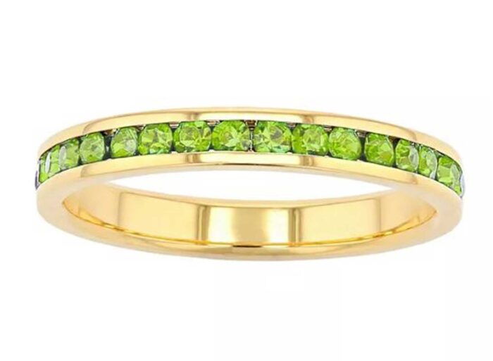 Birthstone Eternity Ring in 18K Gold Over Sterling Silver - Image 7